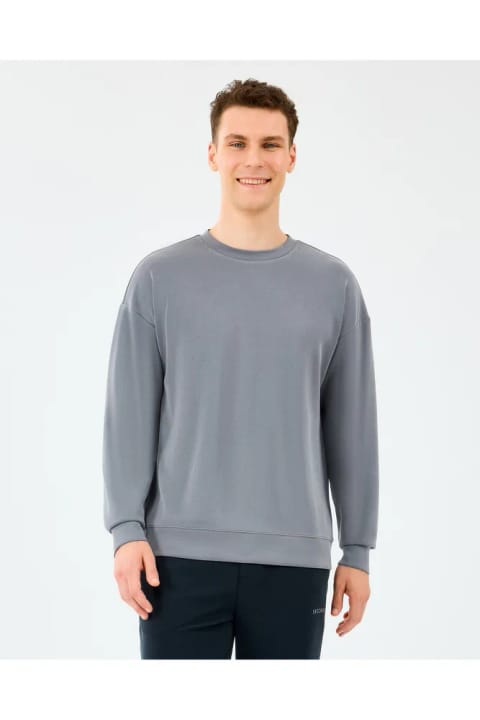 سویشرت مردانه SKECHERS مدل Loose Crewneck رنگ خاکستری S2510041-1767