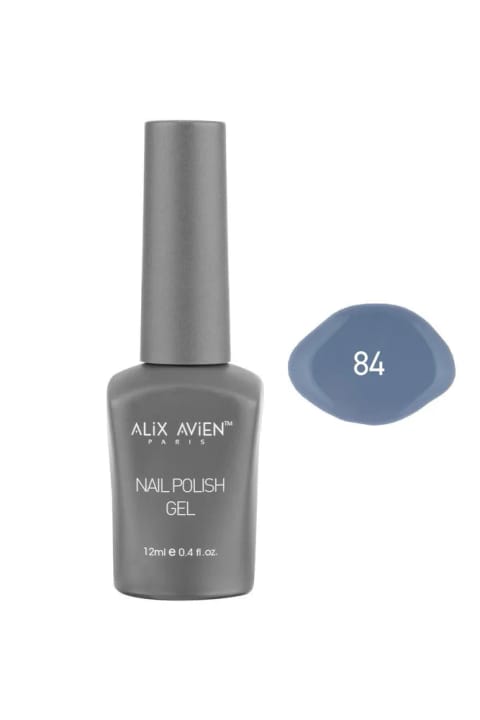 Alix Avien لاک ژلی دائمی بنفش-آبی 84-رنگدهی شدید 12 میلیلیتر - UV ژل ناخن