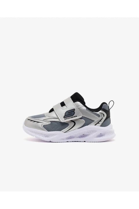 SKECHERS METEOR-LIGHTS - GLOW SPIKE پسر بچه طوسی چراغدار اسپرت