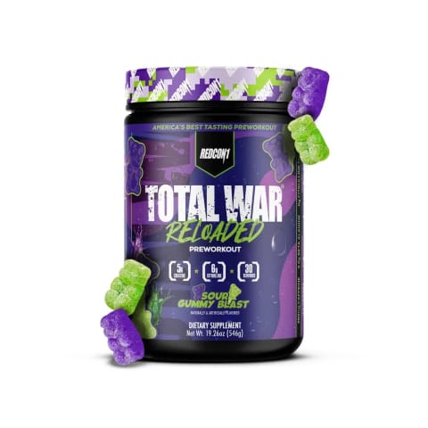 پیش‌تمرینی Redcon1 TOTAL WAR Reloaded Sour Gummy Blast 546 g