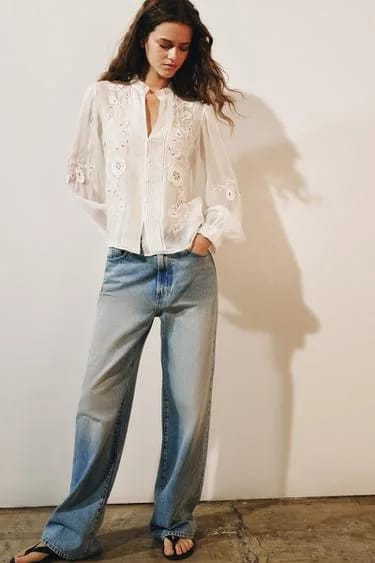 پیراهن ارگانزای گلدوزی‌شده ZW COLLECTION