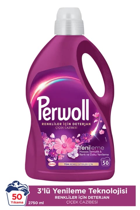 Perwoll مایع لباسشویی Flower Charm مخصوص لباس‌های رنگی 2.7L