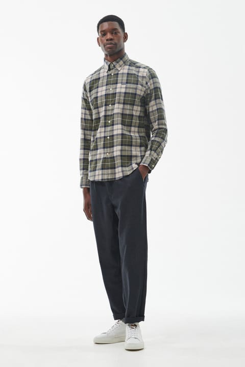 پیراهن تارتان فورتروز Barbour مدل TN16 Forest Mist Tartan