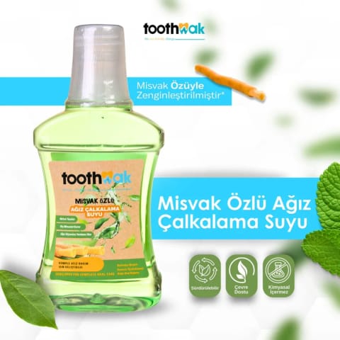 Toothwak دهانشویه حاوی عصاره مسواک ۲۸۰ میلی‌لیتر