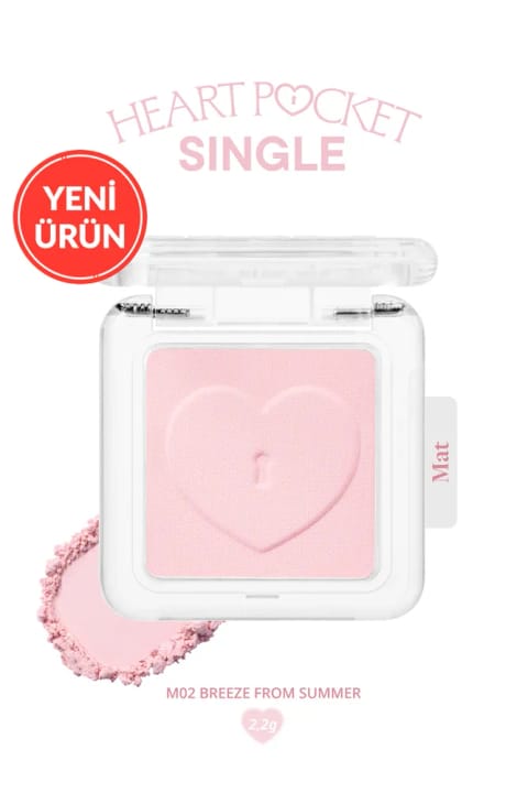 PERIPERA تک سایه مات قابل شخصی‌سازی Heart Pocket Single (M02 Breeze ...