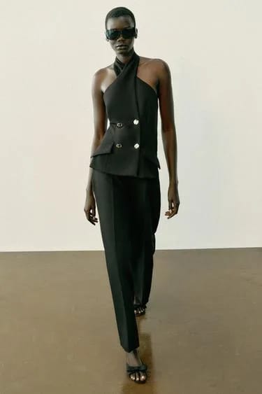 CROSS-OVER HALTER JUMPSUIT