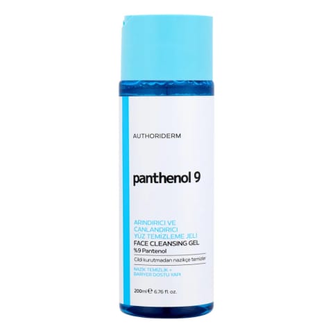 Authoriderm Pantenol %9 پاک‌کننده و شاداب‌کننده ژل شستشوی صورت ۲۰۰ میلی‌لیتر