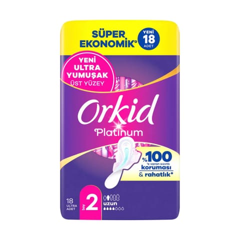 نوار بهداشتی بلند Orkid Platinum چهارلایه بسته ۱۸ عددی
