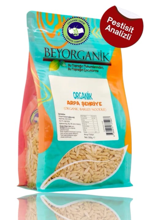 BEYORGANİK ارگانیک رشته جو بدون شیر و تخم‌مرغ ۳۰۰ گرم (دارای آنالیز سموم)