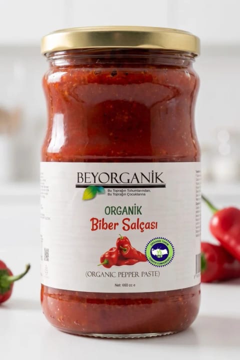 BEYORGANİK ارگانیک رب فلفل قرمز ۶۶۰ سی‌سی (دارای آنالیز سموم)