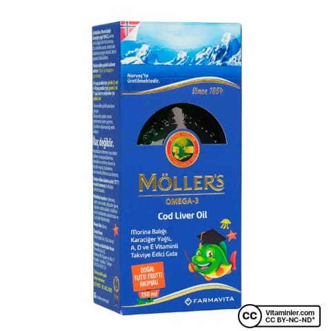 مولر امگا ۳ روغن جگر ماهی ۱۵۰ میلی‌لیتر