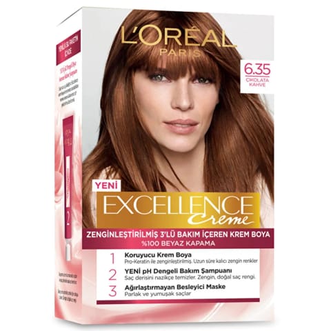 Loreal Paris Excellence Creme رنگ مو - 6.35 قهوه ای شکلاتی
