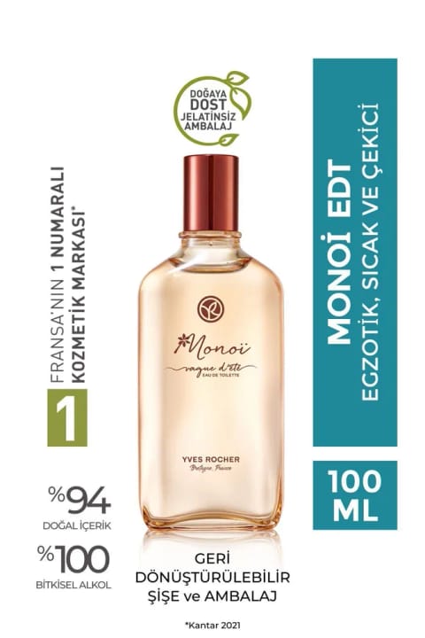 Yves Rocher مونوی ادت 100ml - عطری ماندگار و موثر بر پوست شما