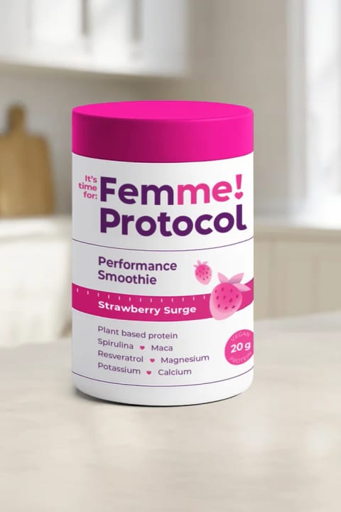 Femme Protocol Strawberry Surge پودر پروتئین وگان ۳۶۰ گرم - ۱۲ سرو