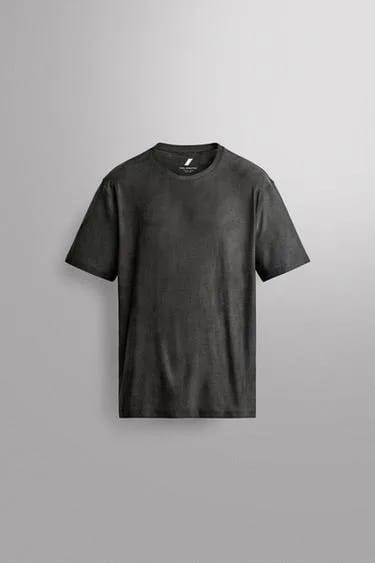 تی‌شرت CONTRAST ژاکارد تکنیکال Zara