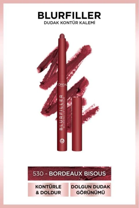 مداد خط لب L'Oréal Paris Blurfiller - 530 Bordeaux Bisous