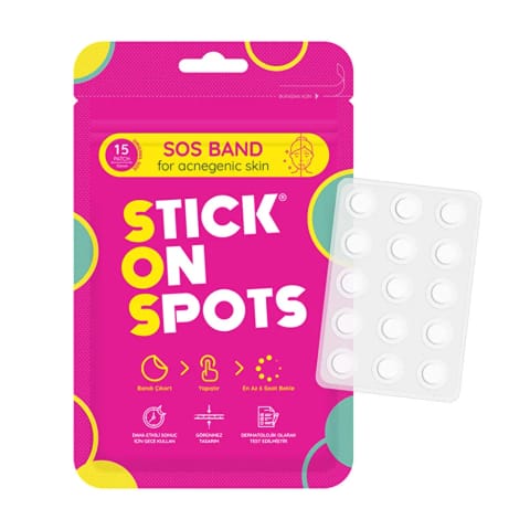 Stick on Spots SOS Band - 15 عدد برچسب آکنه