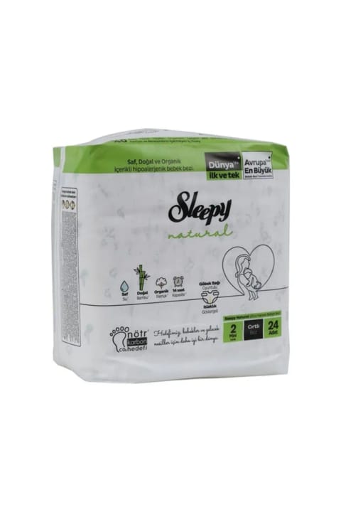 پوشک بچه Sleepy Natural سایز 2 مینی 24 عددی