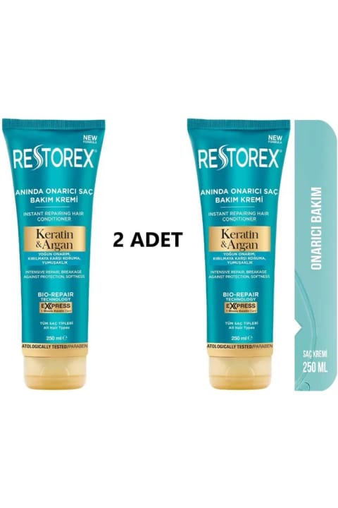 کرم مراقبت از مو Restorex با کراتین و آرگان ۲×۲۵۰ میلیلیتر