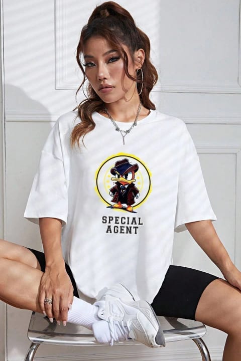 تی‌شرت اورسایز یونیسکس طرح Special Agent uyguntarz