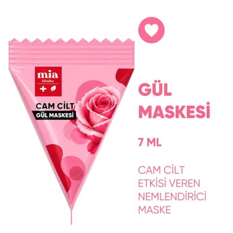 ماسک صورت گل رز مرطوب‌کننده و احیاکننده Mia Klinika 7 ml