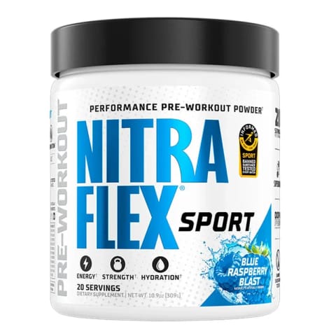 پودر پیش‌تمرینی Gat Sport Nitraflex Extreme Support Preworkout Hydration Blue Rasperry blast 309 gr