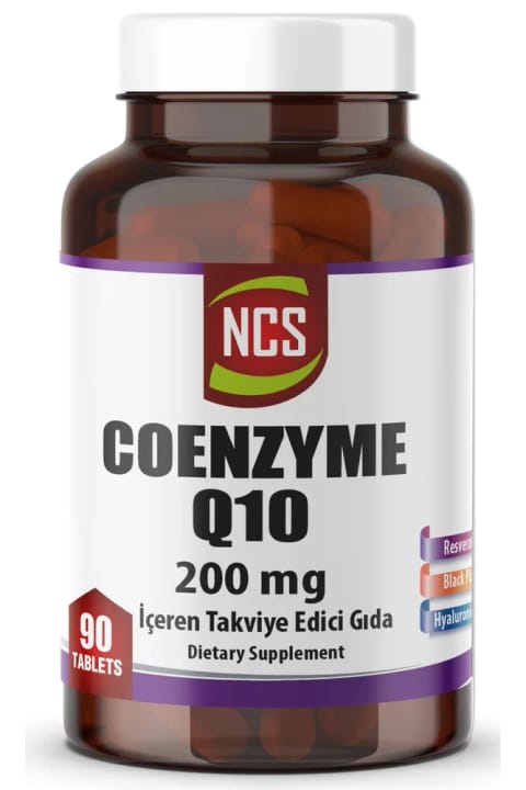 NCS Coenzyme Q-10 200 mg Ubiquinol Resveratrol Hyaluronic Acid 90 Tablet