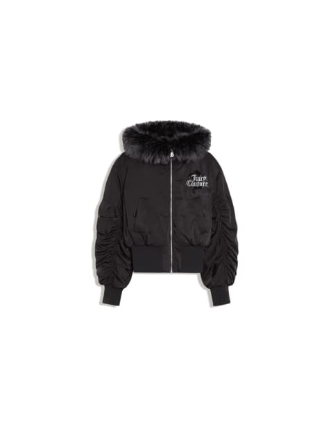 کاپشن بمبر هودی JUICY COUTURE X BERSHKA