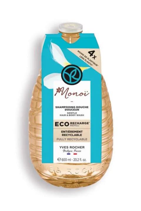 Yves Rocher Monoi Eko Refill شامپوی مو و بدن 600 میلیلیتر