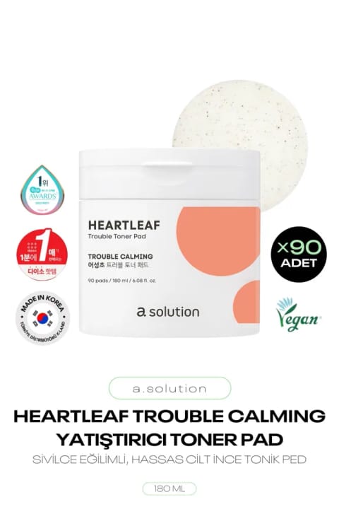 a solution Heartleaf Trouble تسکین‌دهنده و تونیک پد نازک برای پوست حساس