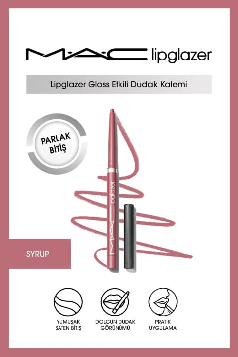 مداد لب M.A.C Lipglazer Gloss Etkili - Syrup