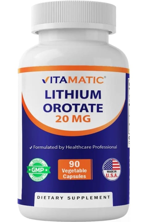Vitamatic لیتیوم اوروتات ۲۰ میلیگرم ۹۰ کپسول گیاهی محصول آمریکا DaphneLabs