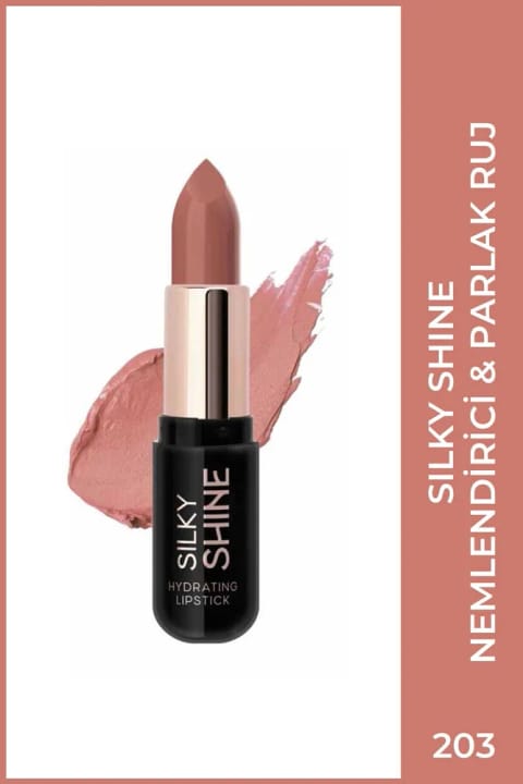Golden Rose Silky Shine Hydrating Lipstick - رژ لب مرطوب‌کننده شماره 203