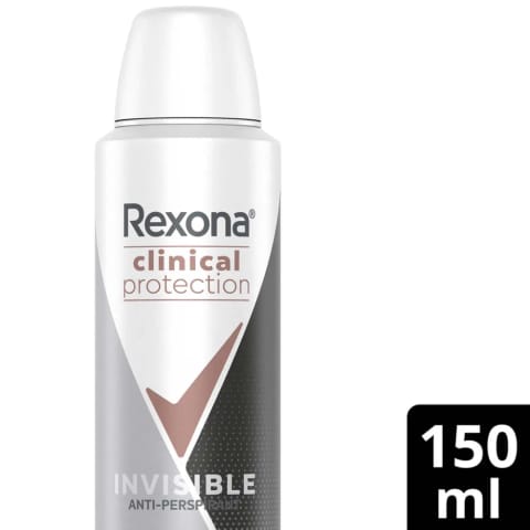Rexona Clinical Protection Invisible اسپری دئودورانت زنانه ۱۵۰ میلی‌لیتر