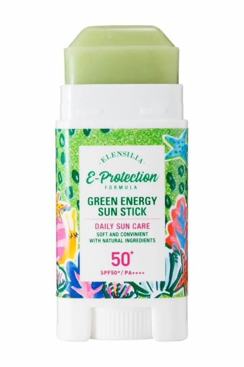 ضدآفتاب استیک ELENSILIA قابل استفاده روی آرایش SPF 50+ PA++++ سبز