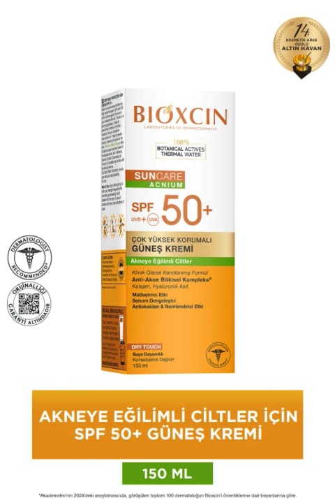 Bioxcin Sun Care کرم ضد آفتاب مخصوص پوست مستعد آکنه SPF 50 حجم 150 میلی‌لیتر
