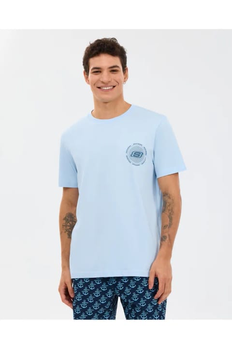 SKECHERS تیشرت مردانه مدل Regular آبی