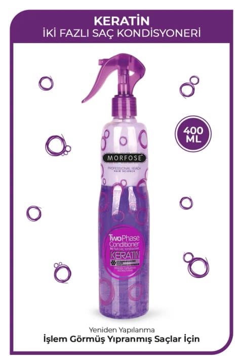 Morfose حرارت مو با کراتین بنفش ۴۰۰ میلی‌لیتر
