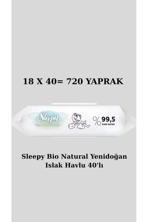 Sleepy Bio Natural دستمال مرطوب نوزاد 40 عددی SR110