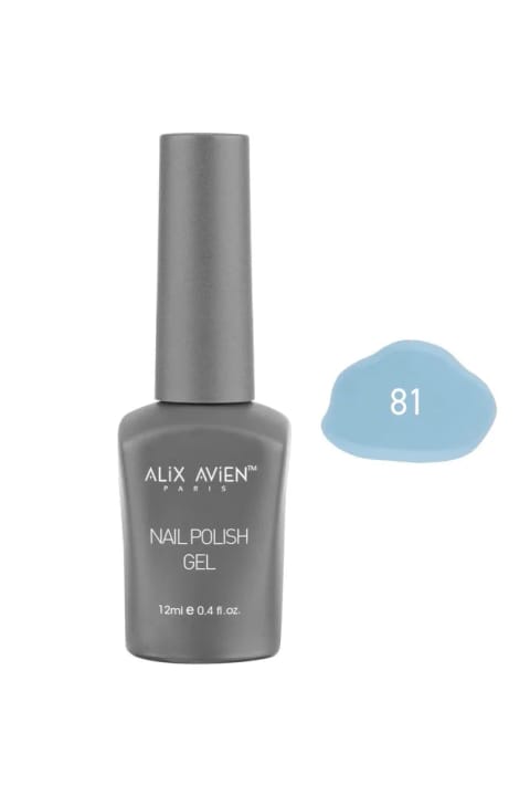 Alix Avien لاک ژل دائمی آبی بچهگانه 81 - لاک ژل با رنگدهی بالا 12 میلیلیتر - Nail UV Ge...