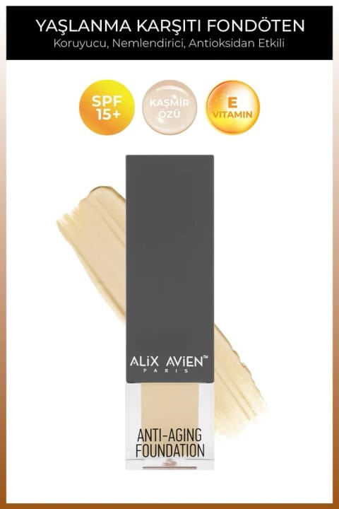 Alix Avien ضد پیری مرطوب‌کننده با ویتامین SPF15+ فونداسیون - آنتی... — 508 Sable Sand
