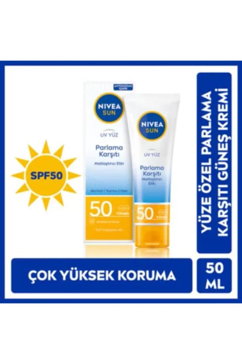 NIVEA Sun SPF50 ضد برق و مات‌کننده کرم ضدآفتاب صورت