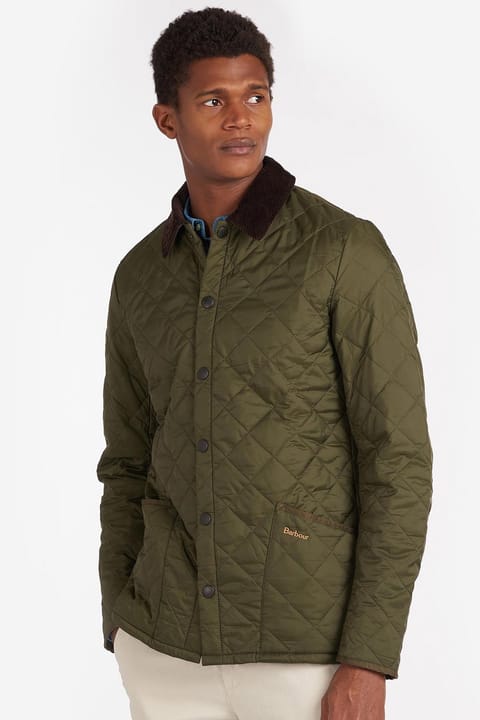 کاپشن کاپیتونه اسلیم فیت Barbour Heritage Liddesdale® مدل OL71 رنگ زیتونی