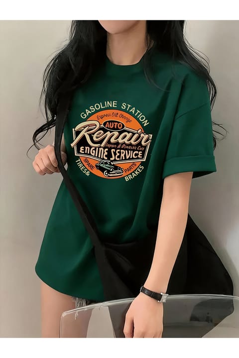 تی‌شرت طرح چاپی Vintage Garage uyguntarz
