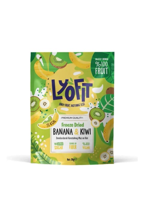 Lyofit Food موز و کیوی چیپس میوه خشک - خشک شده به روش انجمادی Freeze Dri...