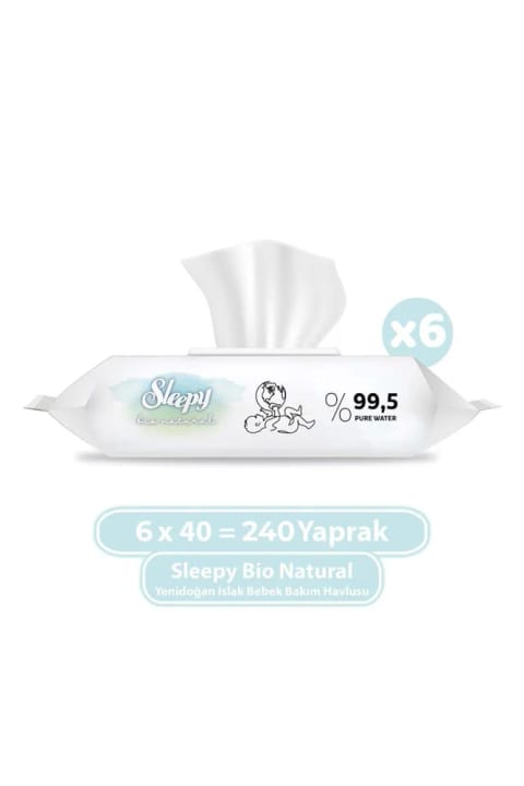 دستمال مرطوب Sleepy Bio Natural ۲۴۰ برگ
