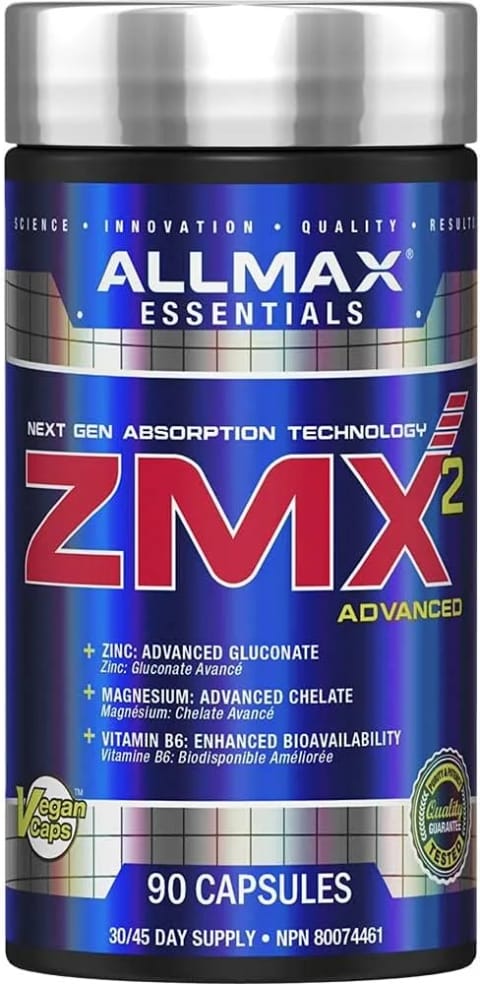 ALLMAX ZMX2 ZMA Advanced Magnesium, Zinc, Bisglycinate 90 Caps