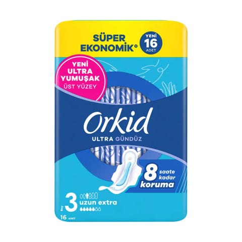 نوار بهداشتی اولترا اکسترا چهارلایه بلند Orkid بسته ۱۶ عددی
