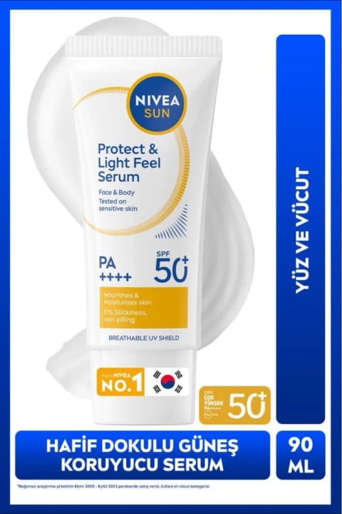 NIVEA SUN SPF50+ لوسیون ضدآفتاب سبک صورت و بدن