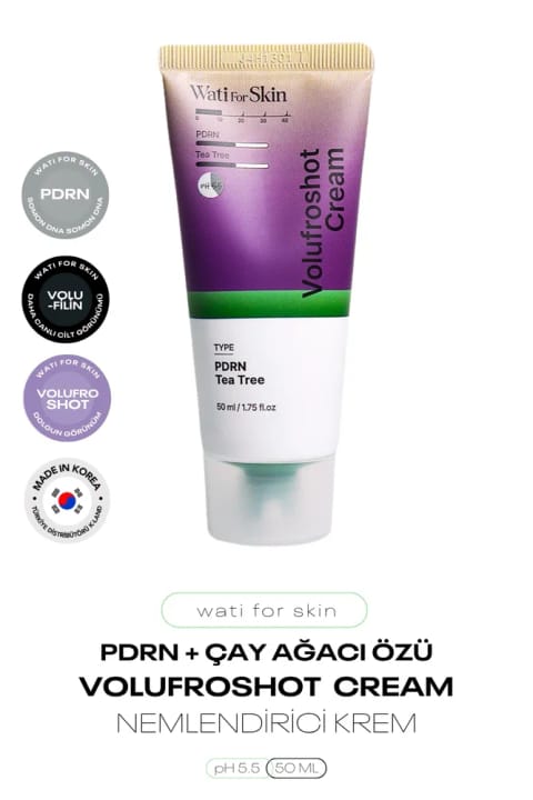 wati for skin کرم مراقبت آبرسان حاوی PDRN و عصاره درخت چای